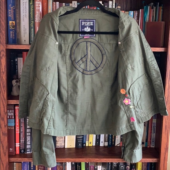 PINK Military Jacket/Shirt w/70’s Patches - Picture 5 of 7